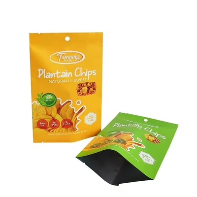 3.5 Worek Mylar Custom Drukowany Pieczęć cieplna Snack Bananowe plasterki 3 Strony Pieczęć cieplna Aluminiowa folia worek