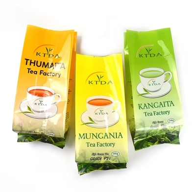 Niestandardowy wydrukowany laminowany 240g 500g wodoodporny plastikowy worek torebka z tyłu pieczęć folia żywnościowa herbaty opakowania torebki boczne