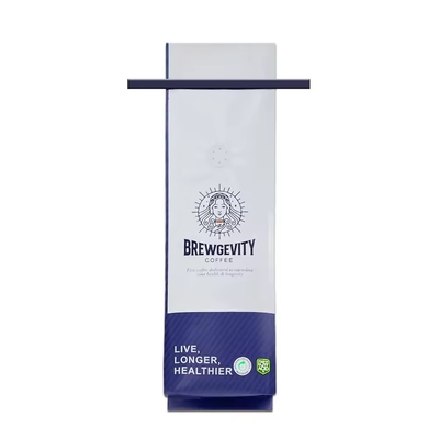 1kg 2kg Laminatowy Side Gusset Pouch Custom Logo Printing Coffee Powder Bag With Tin Tale