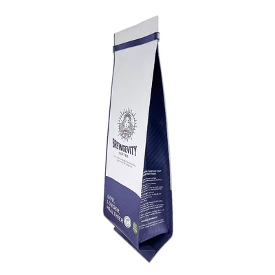 1kg 2kg Laminatowy Side Gusset Pouch Custom Logo Printing Coffee Powder Bag With Tin Tale