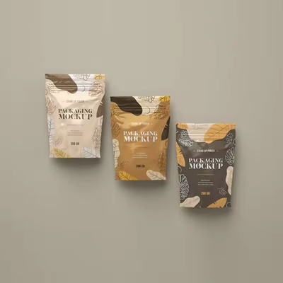 Opakowanie do pakowania żywności stand up pouch Matt Surface Zipper Bag With Valve Foil Ziplock Coffee Bag