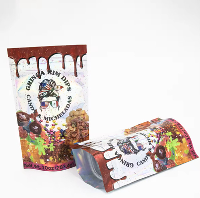 Fabryka Niestandardowy Drukowany Cukier Opakowania Żywnościowe Opakowania Plastikowe Folia Aluminiowa Mylar Stać Pocket Bag Die Cut Mylar Bag