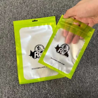 100 sztuk Mylar Bezwonne torby z przejrzystym oknem Zip Zamknięcie Zamknięcie Biżuteria Przejrzystość plastikowa torba