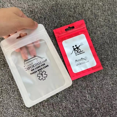 100 sztuk Mylar Bezwonne torby z przejrzystym oknem Zip Zamknięcie Zamknięcie Biżuteria Przejrzystość plastikowa torba