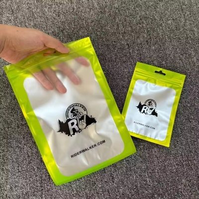 100 sztuk Mylar Bezwonne torby z przejrzystym oknem Zip Zamknięcie Zamknięcie Biżuteria Przejrzystość plastikowa torba