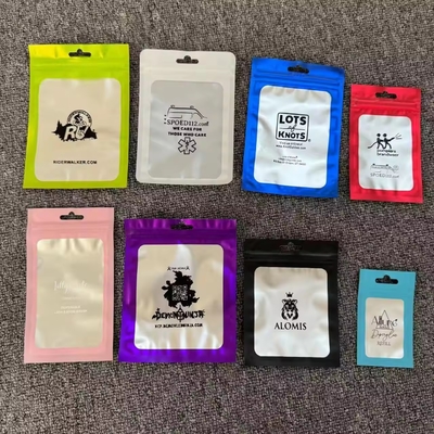 100 sztuk Mylar Bezwonne torby z przejrzystym oknem Zip Zamknięcie Zamknięcie Biżuteria Przejrzystość plastikowa torba