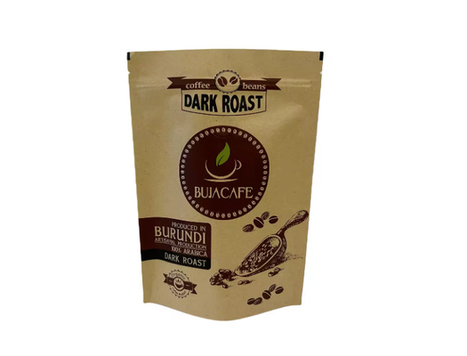 Kompostowalny biodegradowalny standup płaski dno Kraft Paper Food Packing Zipper Pocket Custom wydrukowany worek do kawy z zaworem