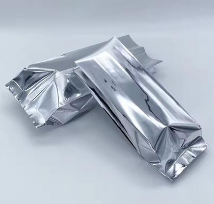 Glossy Silver Aluminium Foil Laminated Heat Seal Back Sealing Side Sealing Gusset Food Packaging Bag Bags Coffee Bean Bags