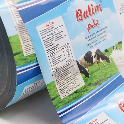 Elastyczna laminowana folia aluminiowo-plastikowa rolka opakowania spożywczego do pakowania mleka, przypraw, proszku do pakowania herbaty i cukru