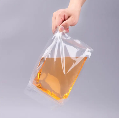 Niestandardowe płaskie spodnie osiem stronne pieczęcie przejrzyste przezroczyste zamek z cyprem Suche Fruit Food Rice Packaging Plastic Stand Up Bag