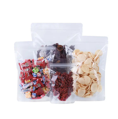 PET Przejrzysty Zip Lock Plastic Bags Mylar Bag Ziplock Stand Up Food Spice Powder Packaging Bag