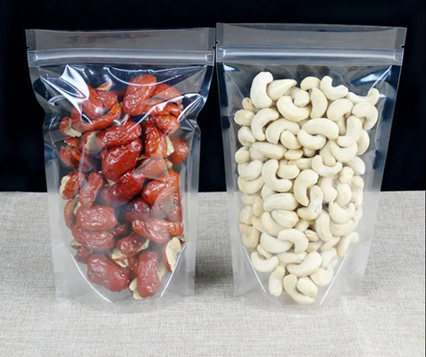 PET Przejrzysty Zip Lock Plastic Bags Mylar Bag Ziplock Stand Up Food Spice Powder Packaging Bag