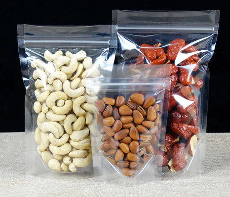 PET Przejrzysty Zip Lock Plastic Bags Mylar Bag Ziplock Stand Up Food Spice Powder Packaging Bag
