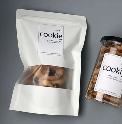 Wypuszczalny na wilgoć i zapach Chips Cookie Snack Food Pocket Bag Kraft Paper Stand Up Zip Lock Pocket For Coffee Packaging Bag