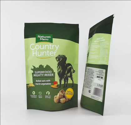Tłuszcz plastikowy na zamówienie Duży rozmiar 5kg 10kg 15kg Wstawać Pocket Mylar wielokrotnie używalny Zipper Dog Pet Food Packaging Bags