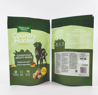 Tłuszcz plastikowy na zamówienie Duży rozmiar 5kg 10kg 15kg Wstawać Pocket Mylar wielokrotnie używalny Zipper Dog Pet Food Packaging Bags