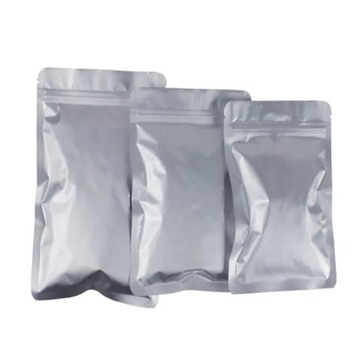 Hotsale Food Grade Reclosable Plastic Sealing Zipper Silver Pouch Mylar Zip Lock Packaging Print Custom Aluminium Bag