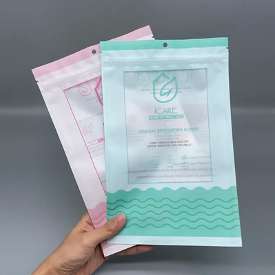 Przejrzyste przezroczyste rękawiczki opakowania zamrożone torba z zipem do rękawic kosmetyki plastikowe Mylar Ziplock torebki trzystronne pieczęć