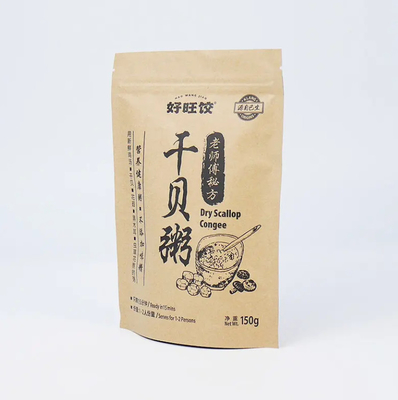 Aluminiowa folia zamek górny stand up torba z pieczęcią cieplną Kraft papier PET PE plastiku do opakowań żywności