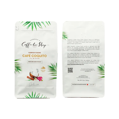 Drukowanie na zamówienie Laminatowe pieczętowanie cieplne bok Gusset Folia aluminiowa Plastic Custom Coffee Packaging Pouch Bag