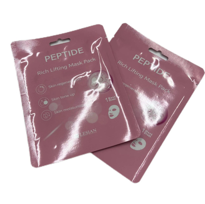 Wysokiej jakości kosmetyki na zamówienie worek z maską twarzy stand-up Three Side Seal Easy Tear Pure Aluminium Foil Heat Sealing PE PET Material