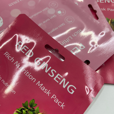 Wysokiej jakości kosmetyki na zamówienie worek z maską twarzy stand-up Three Side Seal Easy Tear Pure Aluminium Foil Heat Sealing PE PET Material
