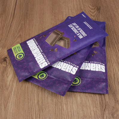 Niestandardowo wydrukowane, klasy żywnościowej, błyszczące, zamrożone torby z 3 stronami, zamknięte, wielokrotnie używalne torby ziplock, folia aluminiowa, torby Mylar do czekolady