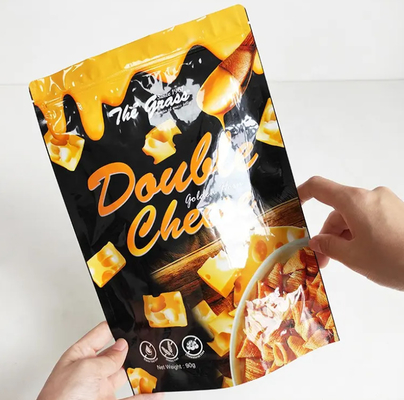 Niestandardowa drukowanie cieplne uszczelnione kukurydza przekąski opakowania worek plastikowy laminowany AL opakowania spożywcze stand up pouch