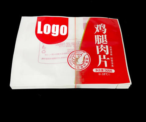 Wykonane na zamówienie drukowane logo Mięso PE Nylon Tear Notch Clear Heat Seal Packaging Bags Food Grade Vacuum Seal Bags