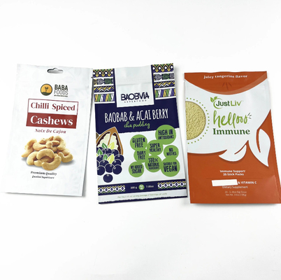 Bezpłatne próbki Digital Printing Bags Mylar Bag Zipper Smell Proof Nut Cashew Packaging Bag Matte Surface Doypack dla orzechów