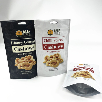 Bezpłatne próbki Digital Printing Bags Mylar Bag Zipper Smell Proof Nut Cashew Packaging Bag Matte Surface Doypack dla orzechów