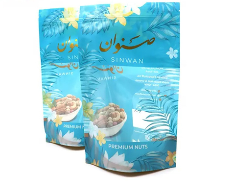Zestaw plastikowy na zamówienie Worek do opakowań żywnościowych Worek z folii aluminiowej Mylar Zipper Ziplock Worek Stand Up Pocket Doypack Na orzechy Snack