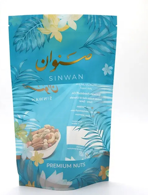 Zestaw plastikowy na zamówienie Worek do opakowań żywnościowych Worek z folii aluminiowej Mylar Zipper Ziplock Worek Stand Up Pocket Doypack Na orzechy Snack