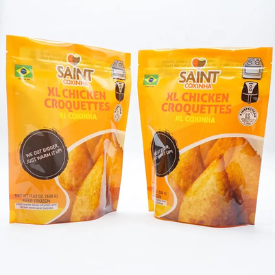 Niestandardowe zamrożone torby stojące z recyklingem torby do pakowania smażonych produktów spożywczych z zamkiem