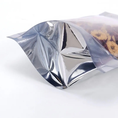 Głośna, wielokrotnie używana folia laminowana z aluminium, torby do dostarczania żywności z zamkniętym zamkiem, Yin Yang, stand up bag z czystą przednią stroną