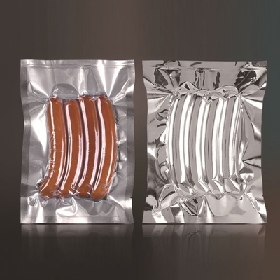 Dostosowany plastik spożywczy, czyste aluminium, przezroczysta 3-stronnie zgrzewana torebka próżniowa, torebka do gotowania na parze, opakowanie do przechowywania żywności