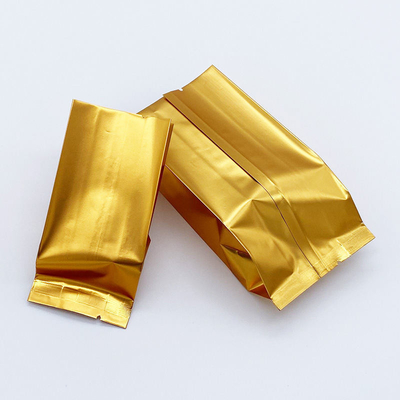 Niestandardowe logo z bocznymi zakładkami, płaskim dnem, torebki typu stand-up z folii aluminiowej na herbatę z zgrzewem, CPP i PE, plastikowe opakowania do żywności