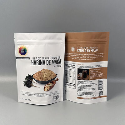 Zamykające się torby opakowania żywności z zamkiem stand up pouch Custom Spice Powder Packaging Plastic Bag