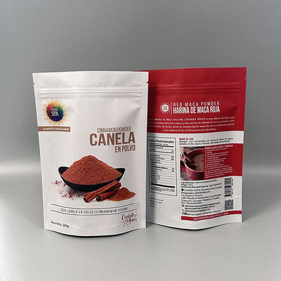 Zamykające się torby opakowania żywności z zamkiem stand up pouch Custom Spice Powder Packaging Plastic Bag