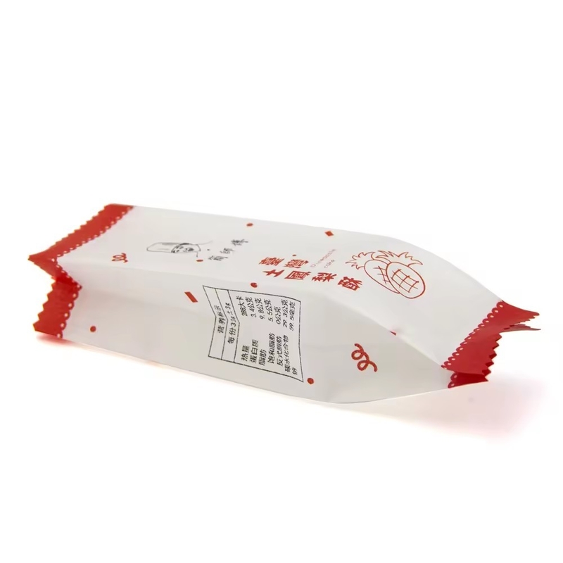 OEM Papier bawełniany Pastry Side Gusset Pocket Pineapple Cake Paper Packaging Bags Wrapper For Cookie Candy