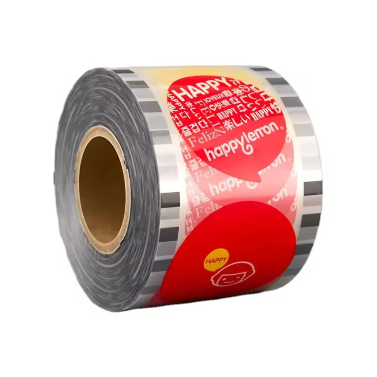 Laminatowa folia uszczelniająca z rolki tworzyw sztucznych Opakowanie Niestandardowe Drukowane 90mm 95mm Powszechna folia uszczelniająca Pp Folia papierowa do herbaty bąbelkowej