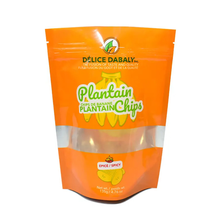 Śniady Chips Opakowanie Logo Niestandardowe Zamknięcie worki klasy spożywczej Worek Saketka Bananowe Chipsy
