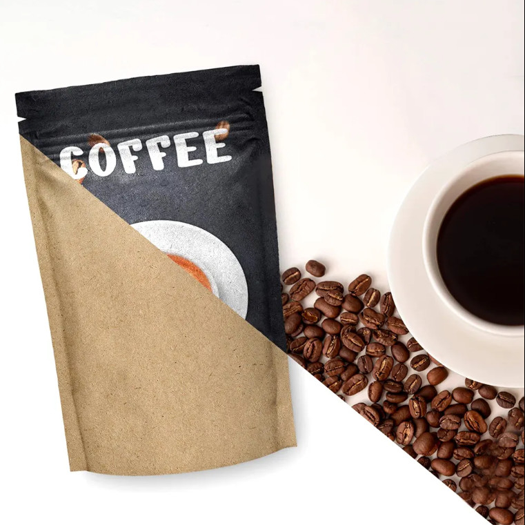 Wypuszczalny na wilgoć i zapach Chips Cookie Snack Food Pocket Bag Kraft Paper Stand Up Zip Lock Pocket For Coffee Packaging Bag