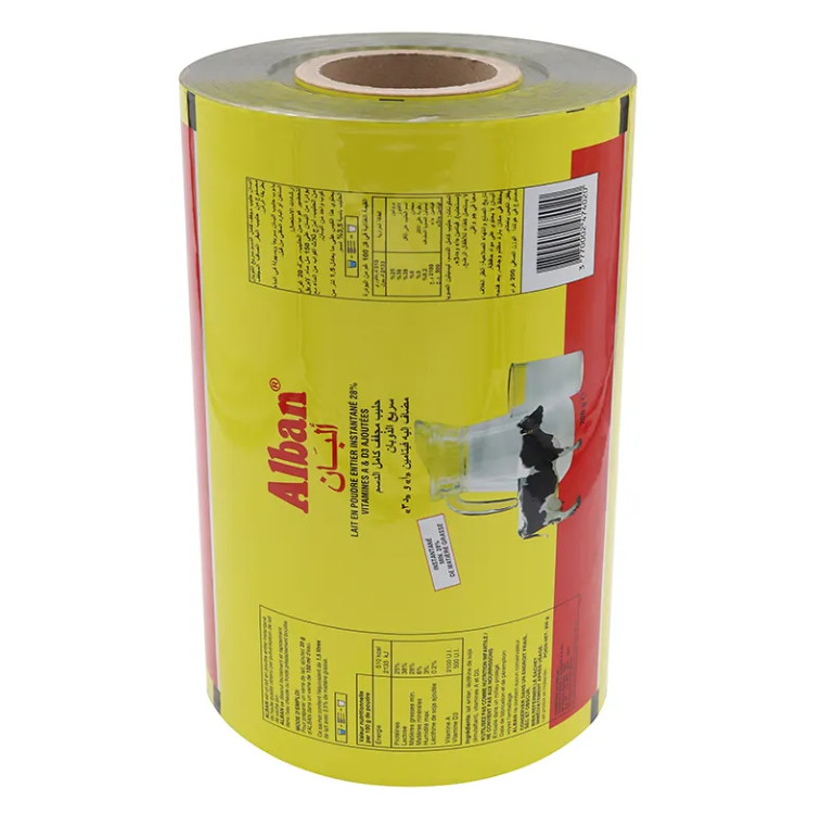 Elastyczna laminowana folia aluminiowa, warzywa, rolka z tworzyw sztucznych, żywność, plastikowa folia opakowaniowa, rolki, materiał do mleka w proszku