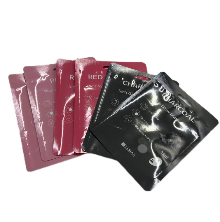 Wysokiej jakości kosmetyki na zamówienie worek z maską twarzy stand-up Three Side Seal Easy Tear Pure Aluminium Foil Heat Sealing PE PET Material