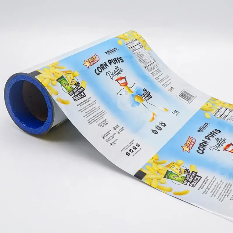 Specjalistyczna folia laminowana aluminium plastikowe żywność elastyczne opakowanie folia worek rolkowy do Taro Tomato Chipsy ziemniaczane opakowanie