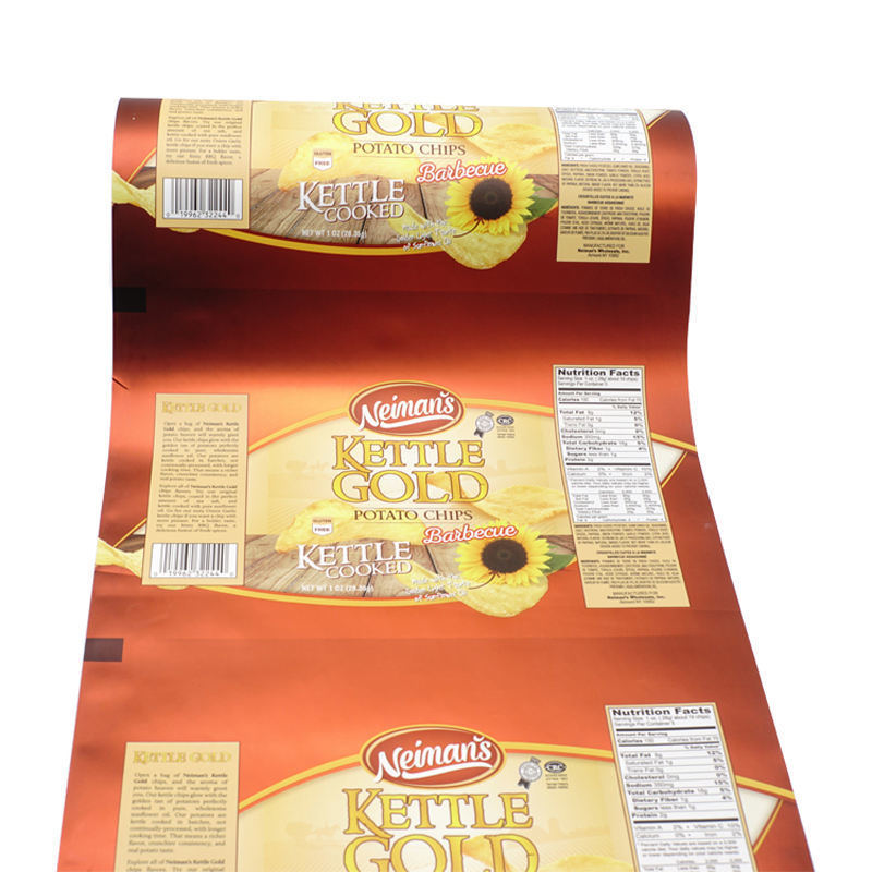 Laminowana folia w rolach z tworzywa sztucznego BOPP/VMCPP przeznaczona do kontaktu z żywnością, do maszyn pakujących