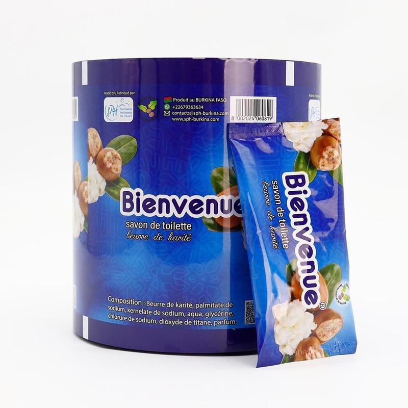 Gorąca Wyprzedaż Niestandardowa Drukowana Laminowana Folia Rolowa z Tworzywa Sztucznego Przeznaczona do Żywności, Elastyczne Opakowanie do Owijania Mydła